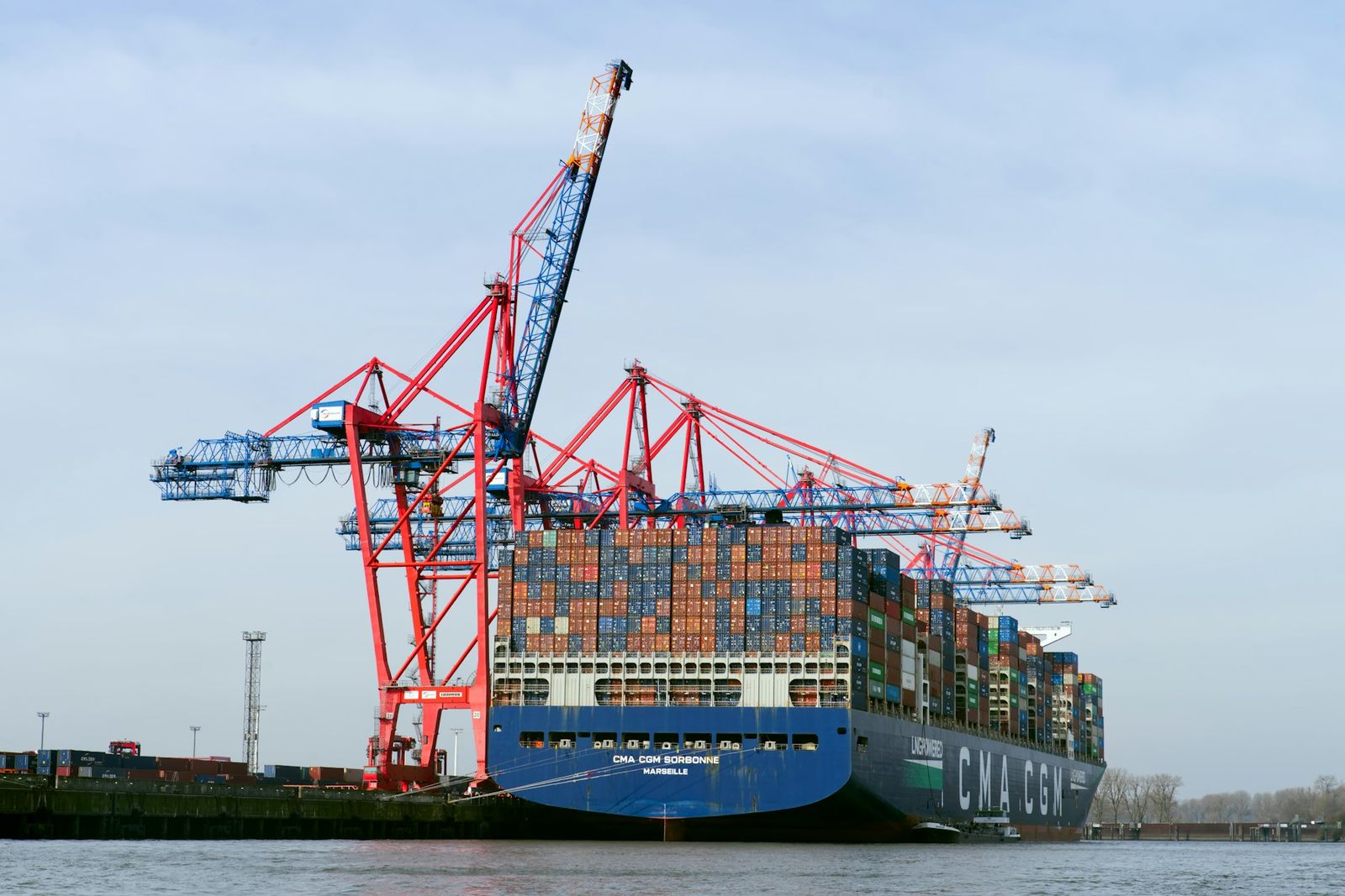 Container vessel at berth